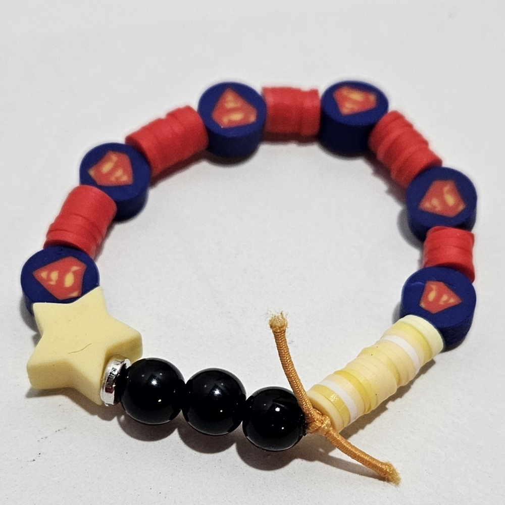 Superman beaded bracelet